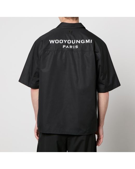 Wooyoungmi Black Short Sleeved Cotton-Poplin Shirt for men