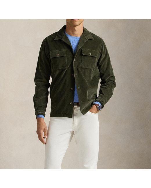 Polo Ralph Lauren Green Classic-Fit Cotton-Corduroy Shirt for men