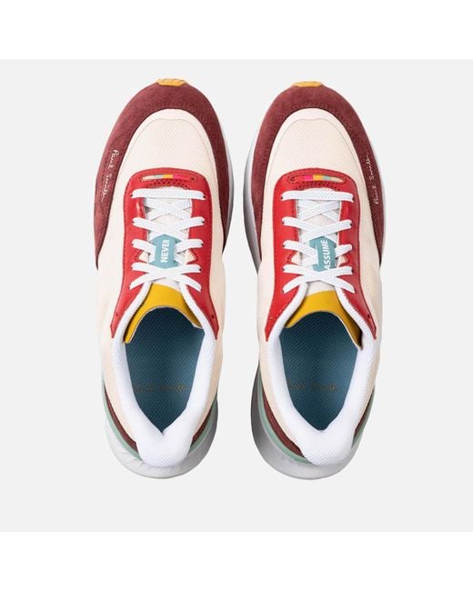 Paul Smith Pink Novella Nylon And Leather Trainers