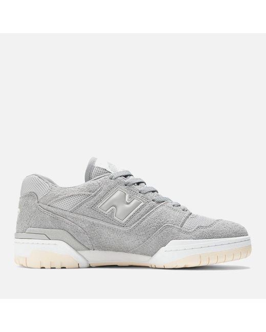 New Balance Gray 550 Suede And Mesh Trainers for men