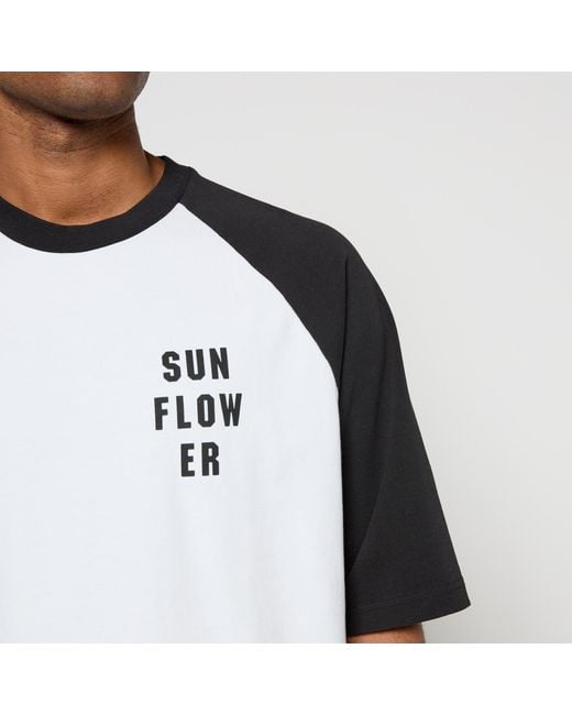 sunflower Black Baseball Logo-Print Cotton-Jersey T-Shirt for men