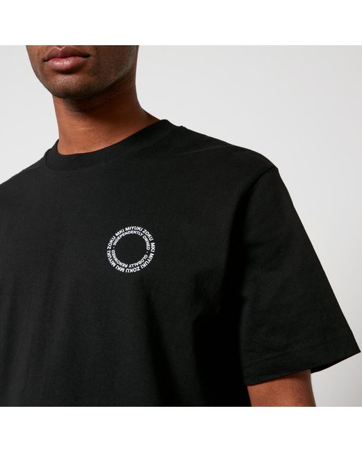 MKI Miyuki-Zoku Black Circle Cotton T-Shirt for men