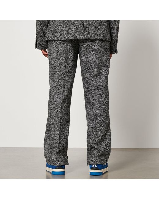 Represent Gray Hybrid Split Tweed Trousers for men
