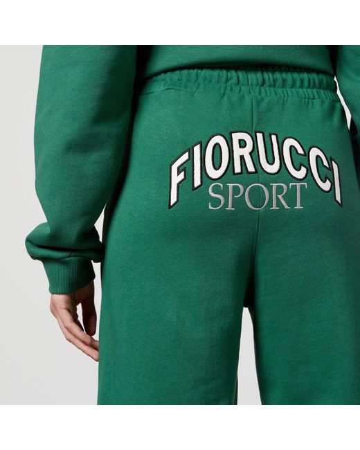 Fiorucci Green Embroidered Logo Organic Cotton-Jersey Jogging Bottoms
