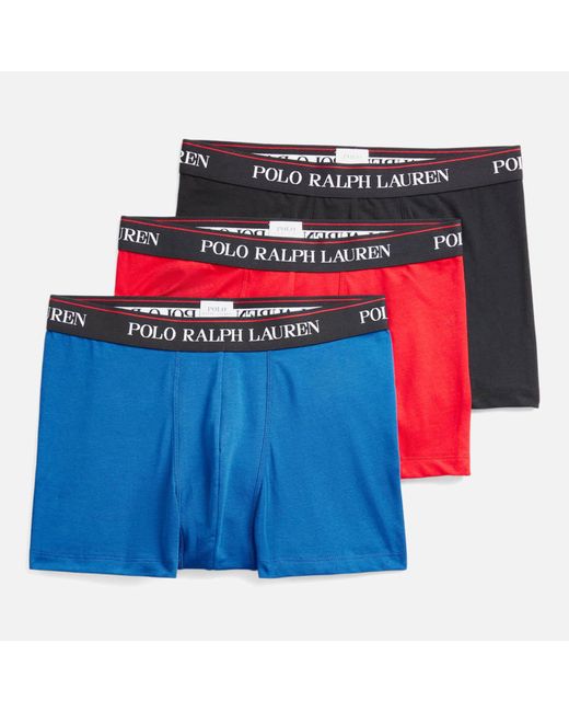 Polo Ralph Lauren Red Three-pack Cotton-blend Jersey Boxer Trunks for men