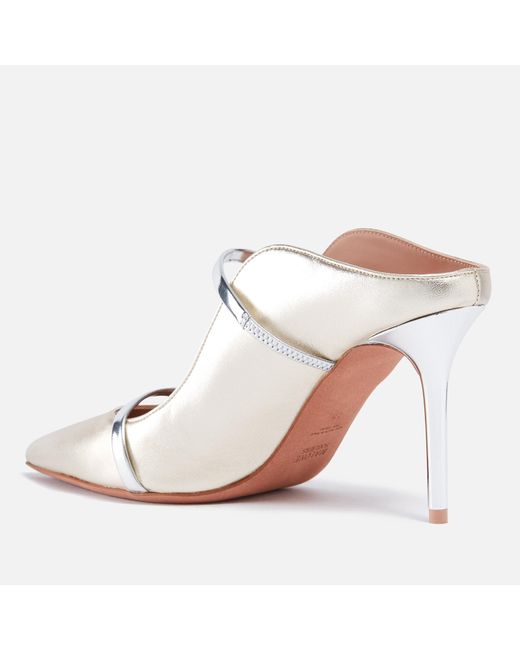 Malone Souliers White Maureen 85 Leather Heeled Mules