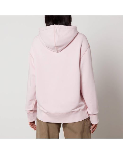AMI Pink Fade Out Cotton-Jersey Hoodie