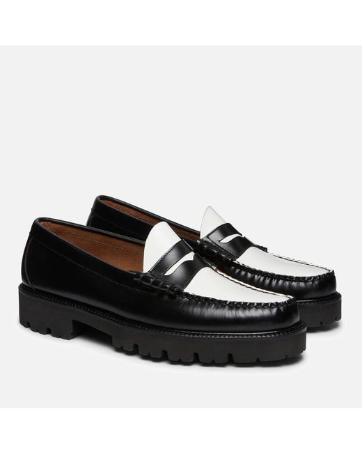 G.H.BASS Black 90 Larson Leather Penny Loafers for men