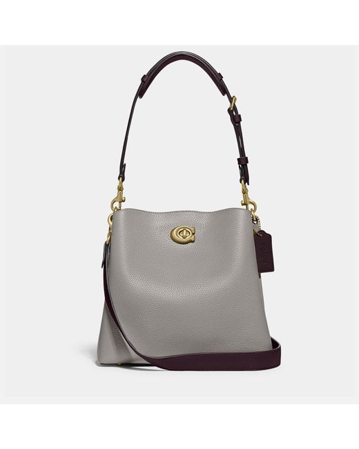 COACH Willow Leather Bucket Bag in Grey Lyst Canada