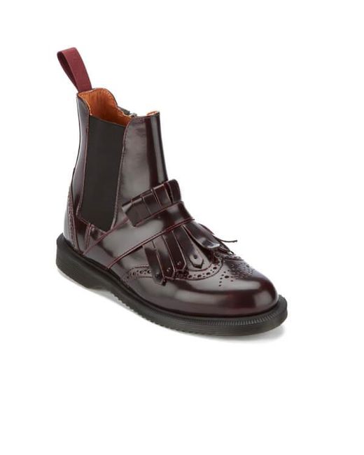 os selv Diplomati Rejsende købmand Dr. Martens Women's Tina Arcadia Leather Kiltie Chelsea Boots in Brown |  Lyst Canada