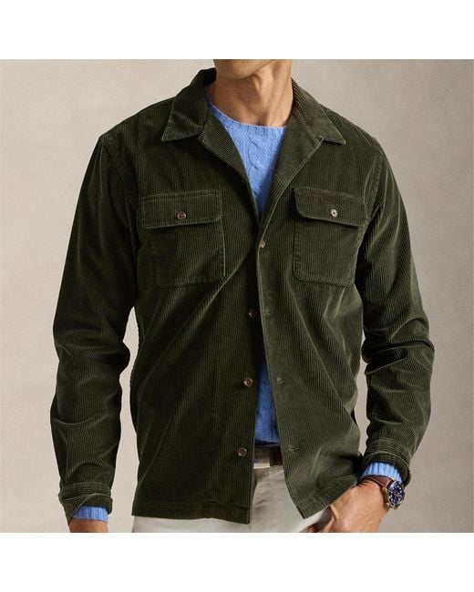 Polo Ralph Lauren Green Classic-Fit Cotton-Corduroy Shirt for men