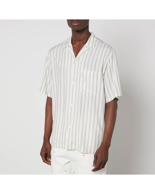 Carhartt WIP White Carhartt Reyes Striped Woven Shirt for men