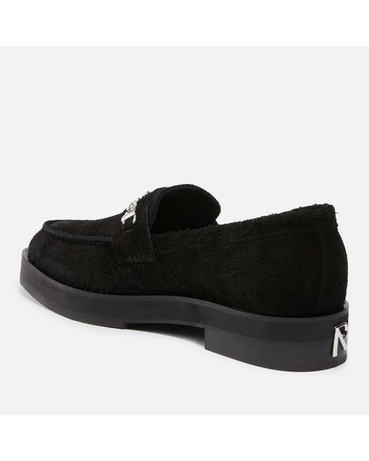 Represent Black Chain-Embellished Suede Loafers for men