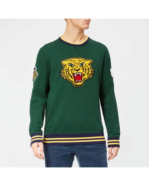 Polo Ralph Lauren Green Tiger Crew Neck Sweatshirt for men