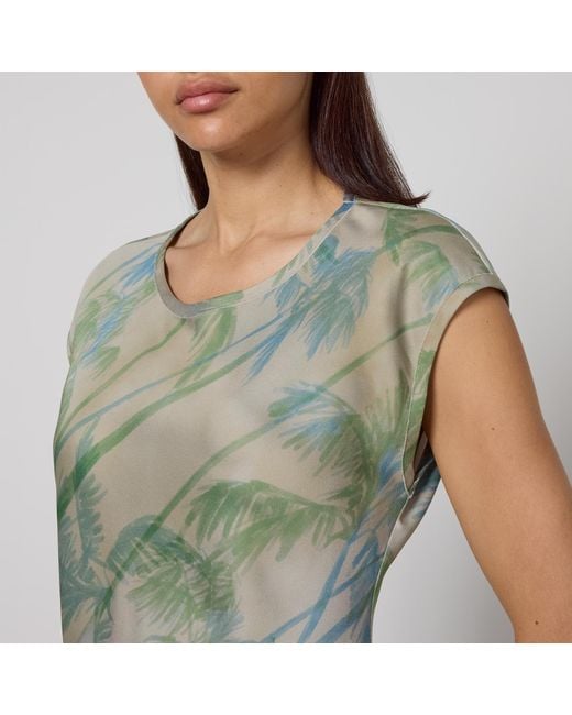 MAX&Co. Green Apuania Envers Satin Dress
