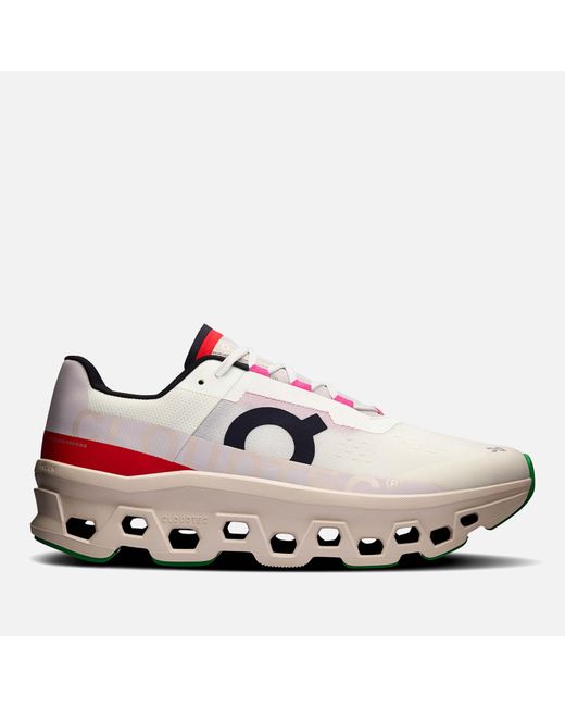 On Shoes Pink Cloudmster Mesh Running Trainers for men