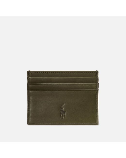 Polo Ralph Lauren Green Smooth Leather Cardholder for men