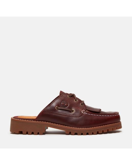 Timberland Brown Noreen Mule Shoe For Women In Burgundy, Woman, Burgundy, Size: 3.5
