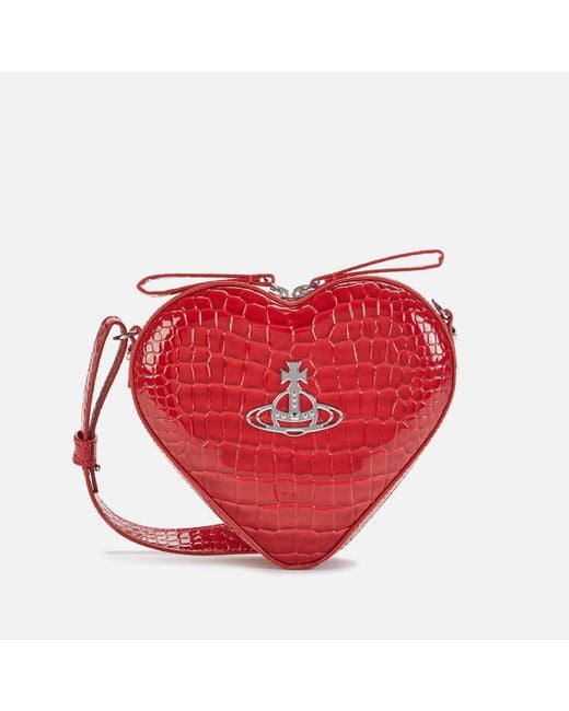 Vivienne Westwood Ella Heart Cross Body Bag in Red