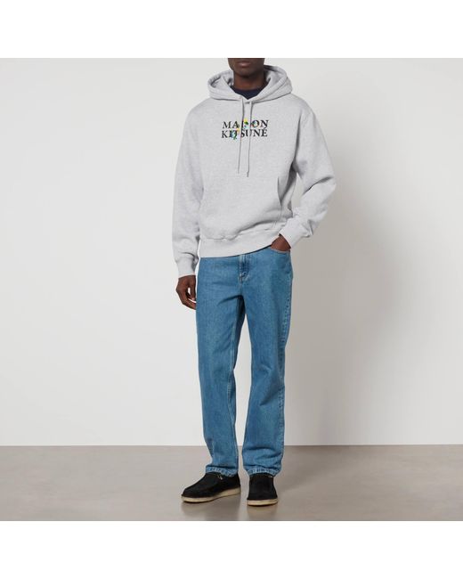 Maison Kitsuné Maison Kitsune Flowers Comfort Hoodie in Gray for