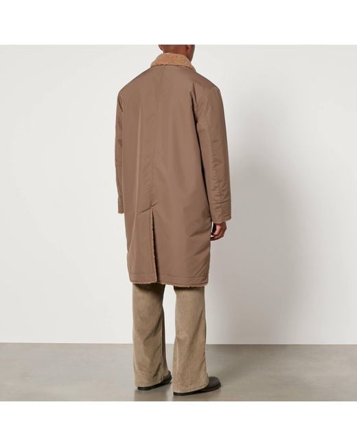 Our Legacy Brown Polar Fleece-Lined Shell Coat for men