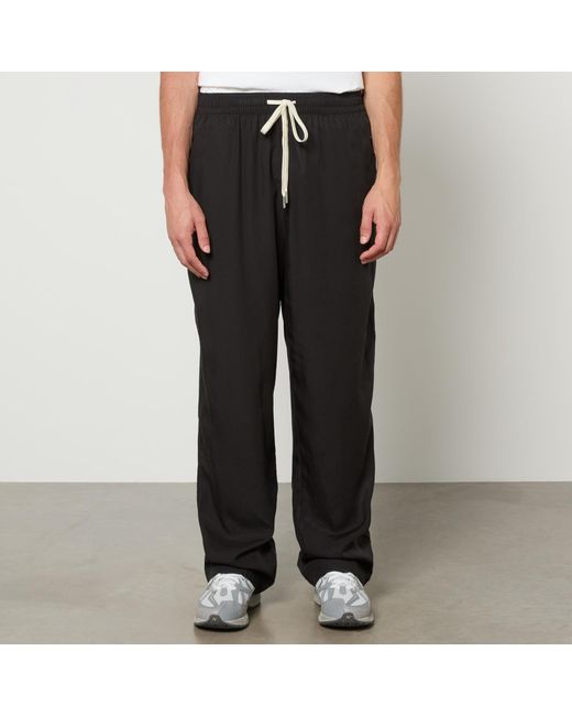 MKI Miyuki-Zoku Black Tencel Wide-Leg Trousers for men