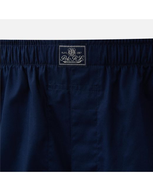 Polo Ralph Lauren Blue Three-Pack Cotton-Jersey Boxer Shorts for men
