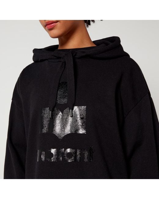 Isabel Marant Black Marly Cotton-Blend Jersey Hoodie