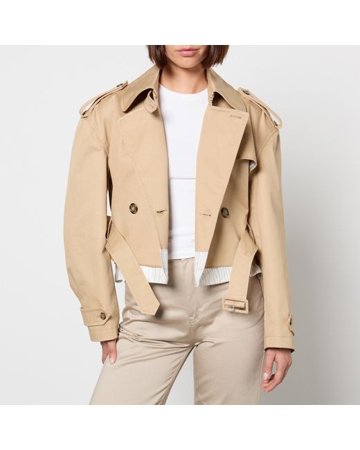 A.P.C. Natural Horace Cropped Cotton-Gabardine Trench Coat