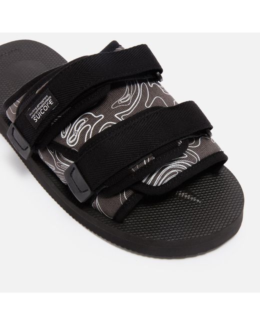 Suicoke Black ’S Moto-Cab-Pt3 Nylon Sandals for men