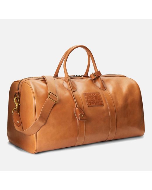 Polo Ralph Lauren Large Heritage Leather Duffle Bag in Brown for Men