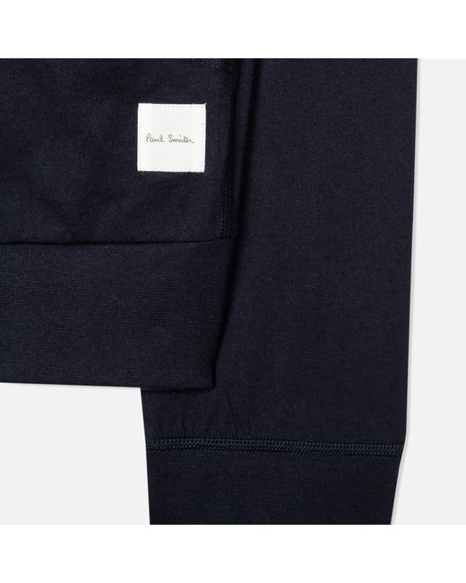 Paul Smith Blue Loungewear Plain Cotton-jersey Hoodie for men