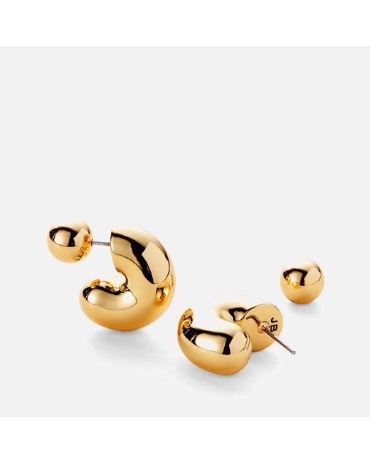 Jenny Bird Metallic Tome 14k Gold-plated Medium Hoop Earrings