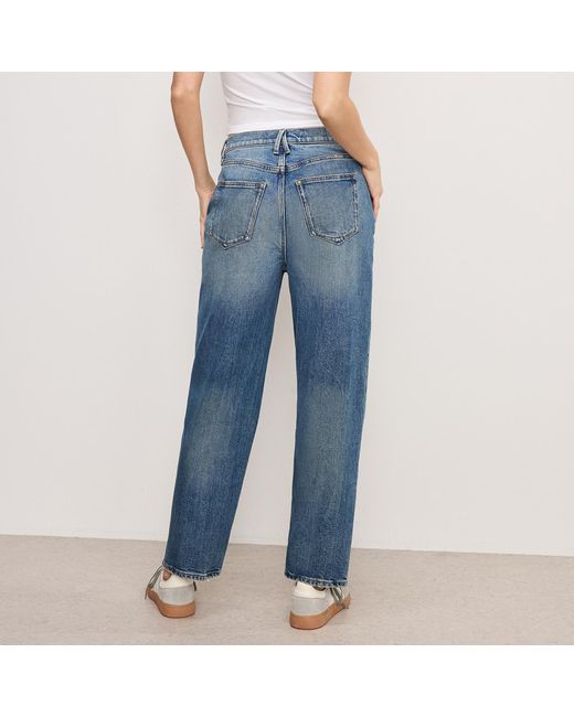 GOOD AMERICAN Blue Good Standard Straight Denim Jeans