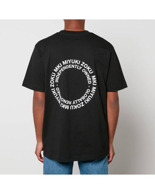 MKI Miyuki-Zoku Black Circle Cotton T-Shirt for men