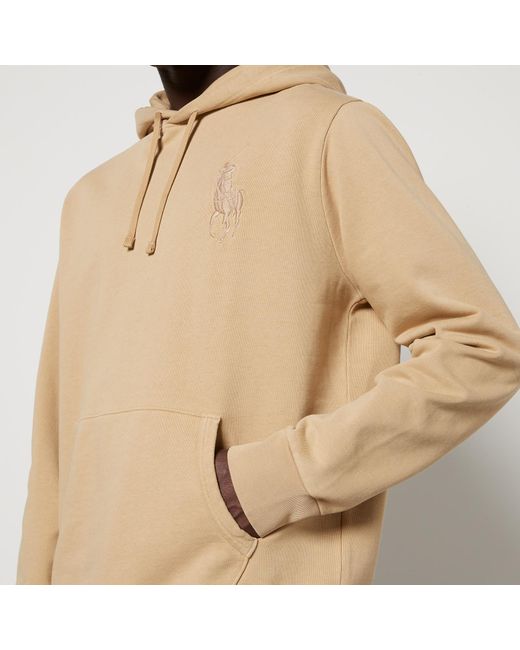 Polo Ralph Lauren Natural Logo Embroidered Cotton Hoodie for men