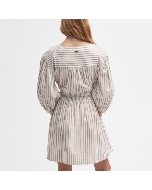 Barbour Multicolor Ella Striped Cotton-Blend Dress