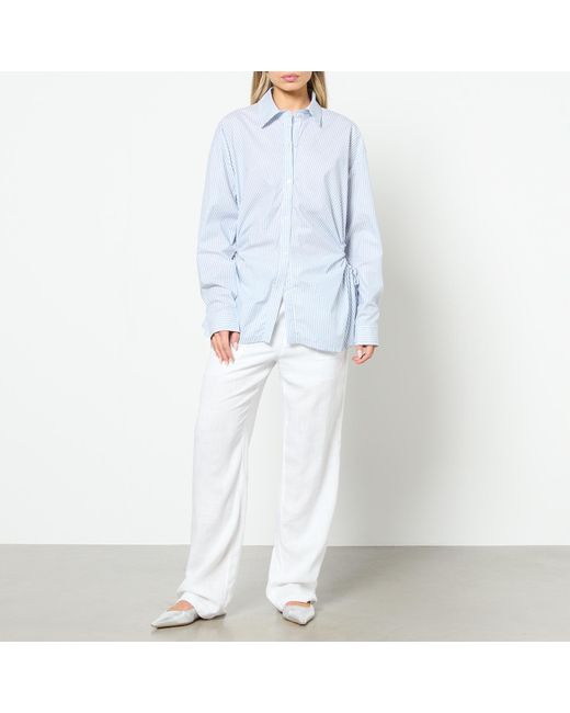 Toit Volant Blue Cicely Striped Cotton-Poplin Shirt