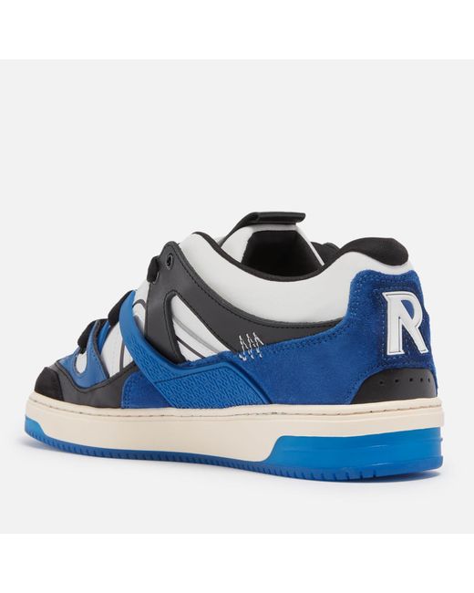Represent Blue Bully Canvas And Leather Trainers for men