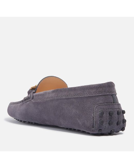 Tod's Blue Gommini Suede Driving Shoes