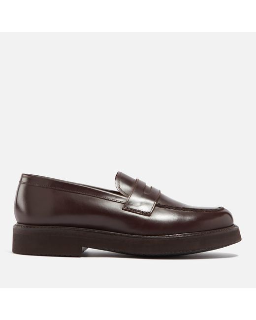 GRENSON Brown Peter Leather Penny Loafers for men
