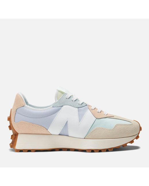 New Balance Suede 327 Patchwork Pack Trainers in Blue (White) Lyst