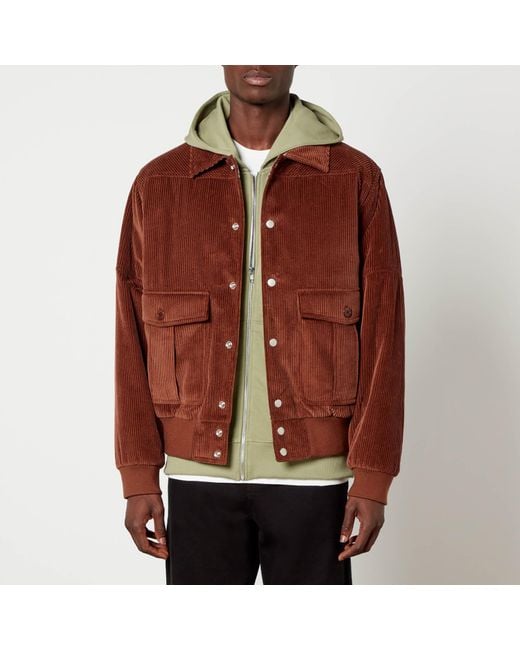 Red shearling deals corduroy jacket