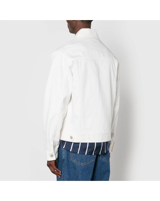 AMI White Denim Worker Jacket for men