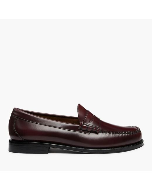 G.H.BASS Brown . Larson Leather Moc Penny Loafers for men