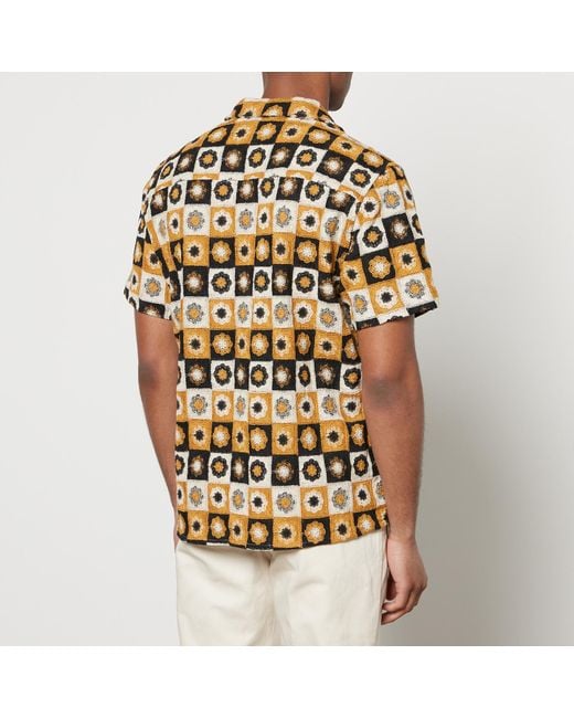 Percival Multicolor Sour Patch Crocheted Cuban Shirt for men