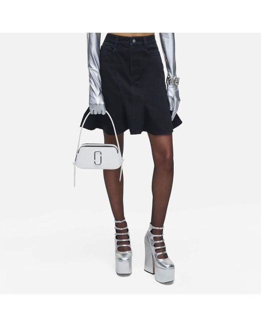 Marc Jacobs White The Slingshot Dtm Snapshot Leather Bag
