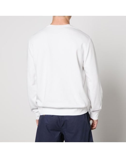 Polo Ralph Lauren White Bear Logo-print Cotton-jersey Sweatshirt for men