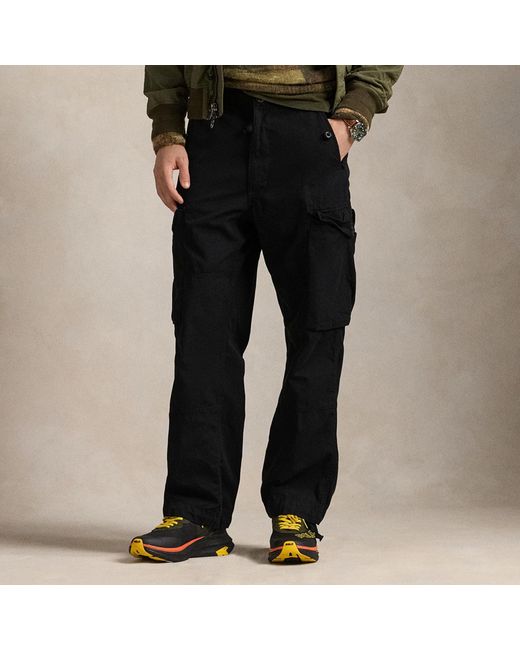 Polo Ralph Lauren Black Canadian Cotton-Ripstop Cargo Pants for men