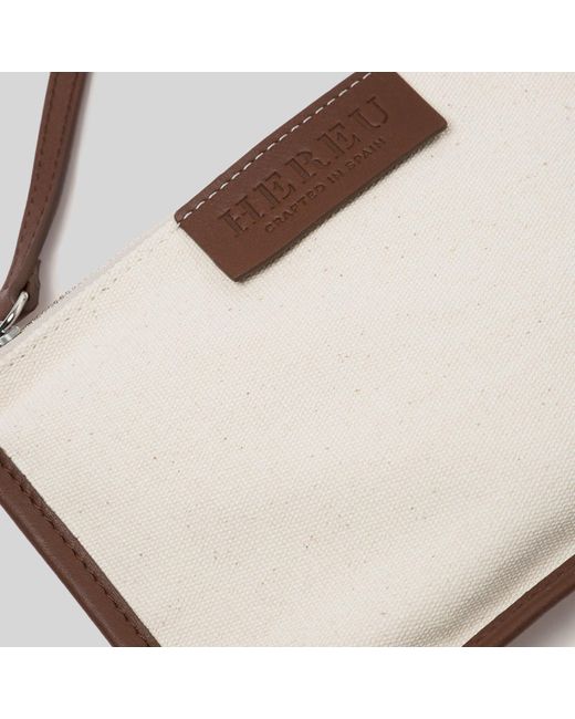 Hereu Natural Calella Leather Trimmed Cotton-canvas Tote Bag
